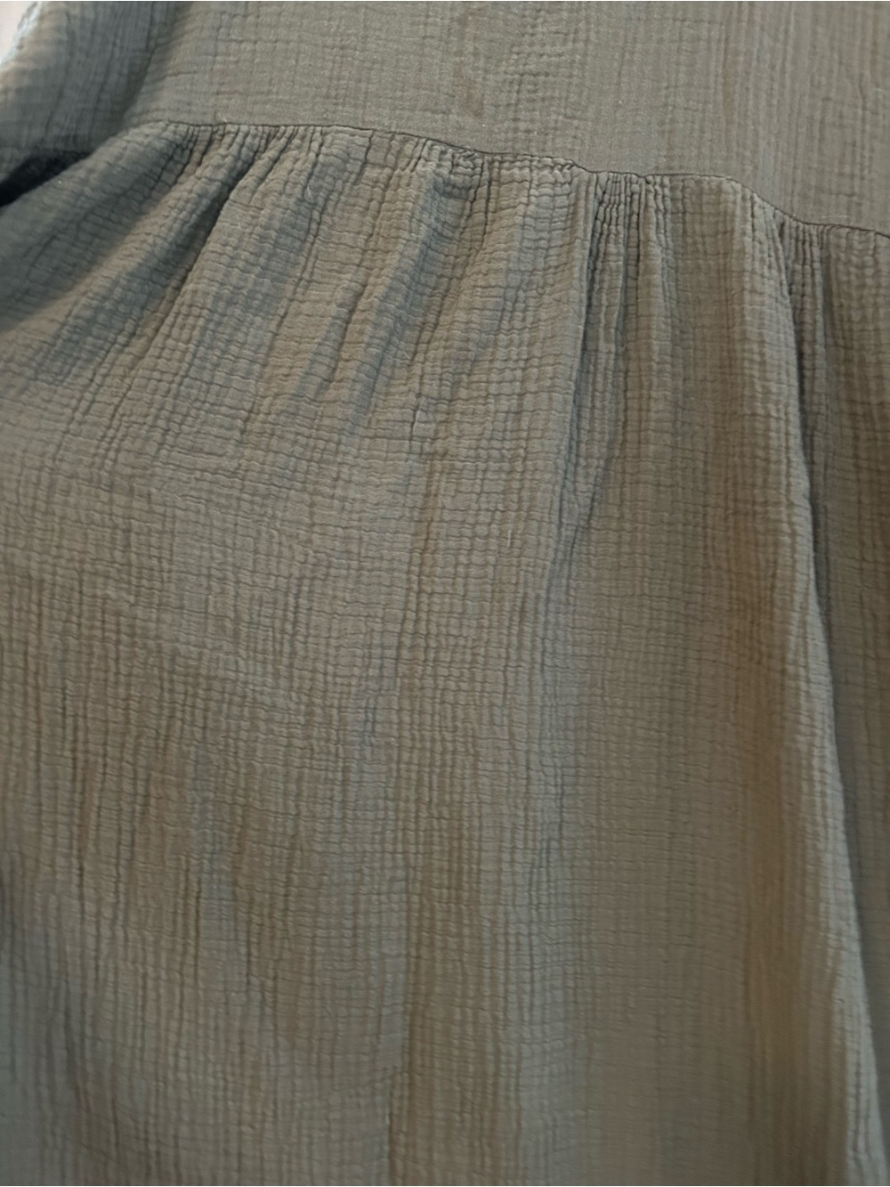 The Simple Folk Meadow Dress | Olive Green | XL | Organic Cotton Muslin - Picture 5 of 5
